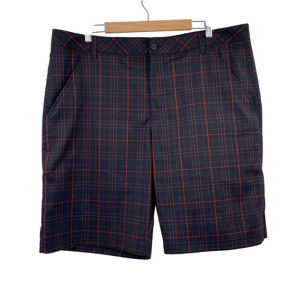 FiLA Sport Men's golf shorts size 40‎ black red plaid pattern quick dry Golfing